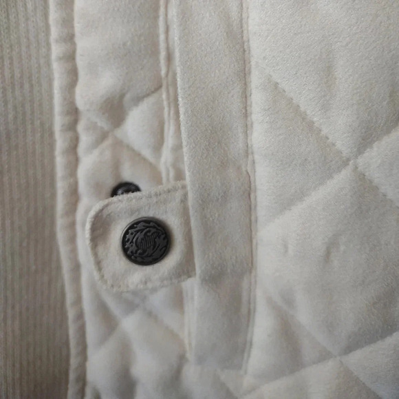 Croft & Barrow Off White Quilted Vest Women's Size Large Fall Layering Hiking - Picture 3 of 6